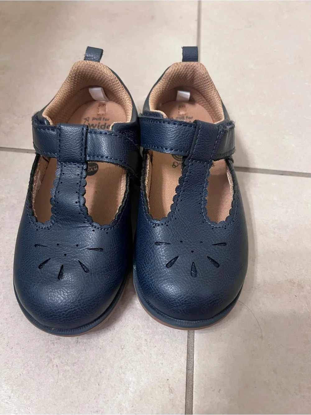 Stride Rite Navy Blue T-Strap Mary Jane Girls' Toddler Shoes Size 9